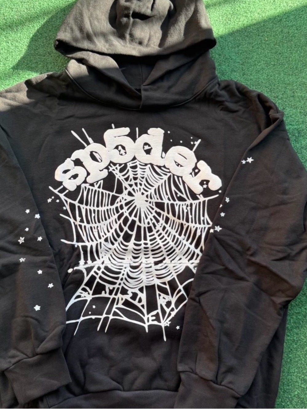 Black Spiderweb Graphic Hoodie Sweatshirt - Men